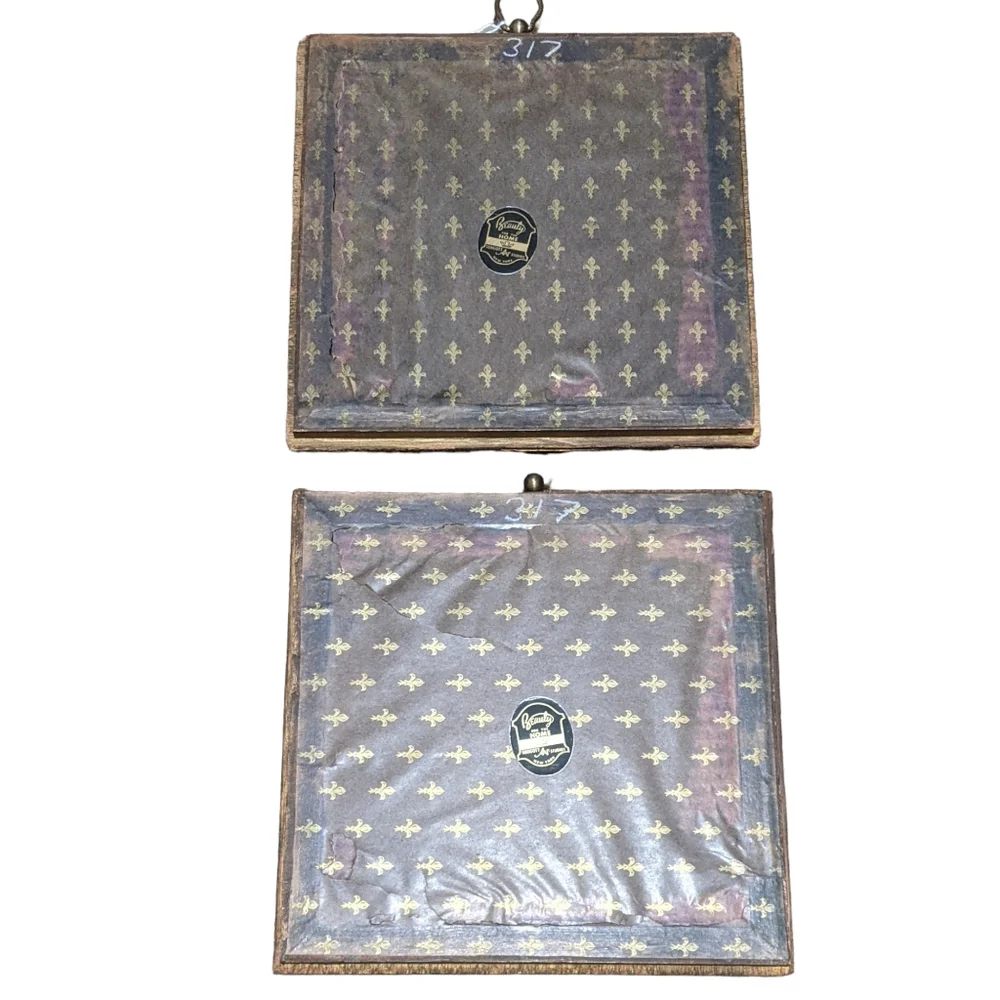 Tapestries needlepoint Sungot studio framed set of 2